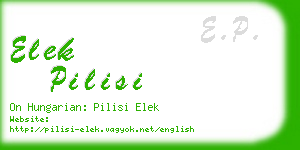 elek pilisi business card